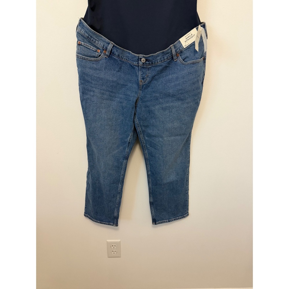 Abercrombie & Fitch Maternity Ankle Straight Jean – Dark – Size 33 Short – NWT - Picture 5 of 6